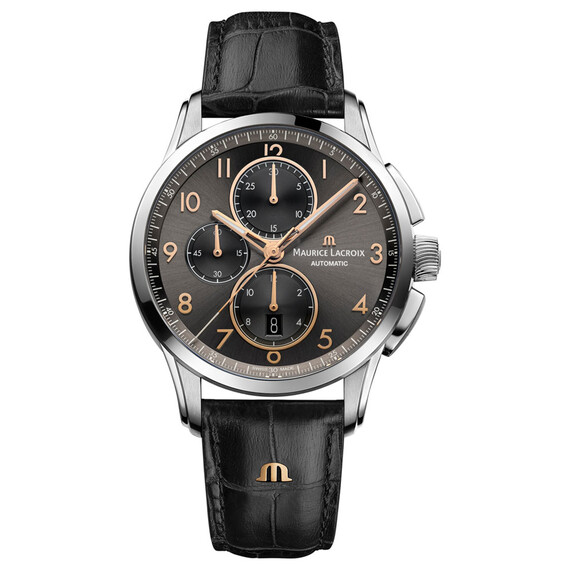 Pánské hodinky Maurice Lacroix Pontos Chronograph PT6388-SS001-321-2, Verze: šedá 