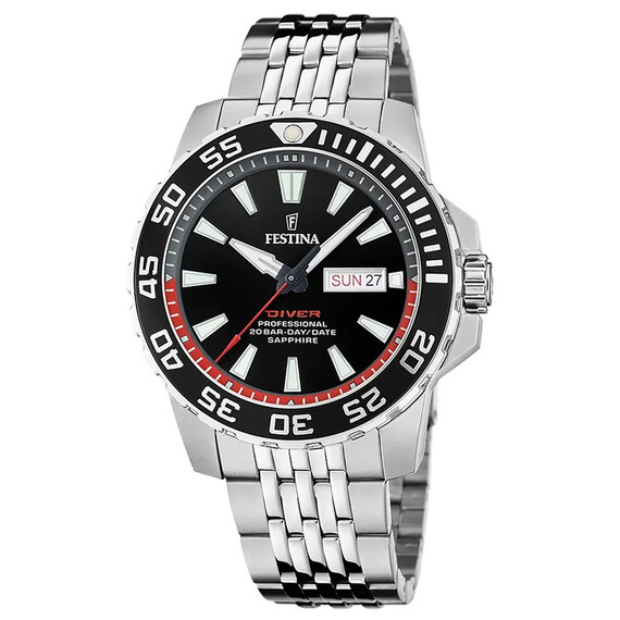Pánské hodinky Festina Professional Diver F20661/3, Verze: černá 