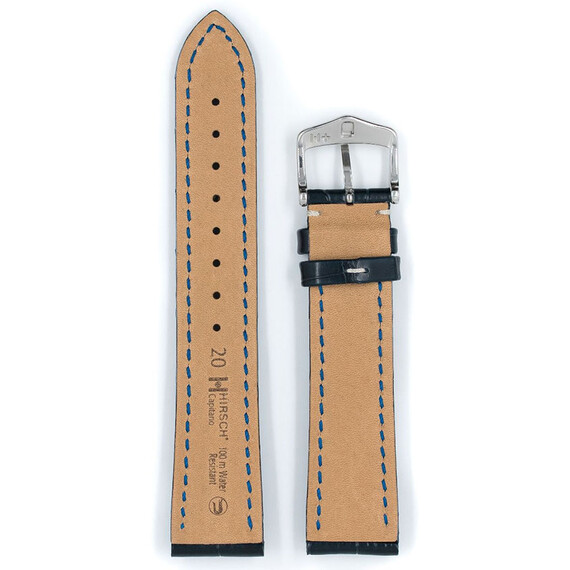 Řemínek Hirsch Capitano modrý 22 L - 120/80, Verze: modrá2, Šířka řemínku: 22, Šířka u spony: 18 , 3 image