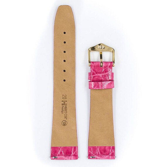 Řemínek Hirsch Prestige růžový 14 M - 110/70, Verze: růžová, Šířka řemínku: 14, Šířka u spony: 10, Délka řemínku: M - 110/70 , 3 image