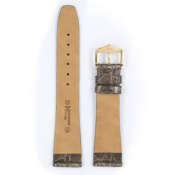 Řemínek Hirsch Prestige šedý 14 M - 110/70, Verze: šedá, Šířka řemínku: 14, Šířka u spony: 10, Délka řemínku: M - 110/70 , 3 image