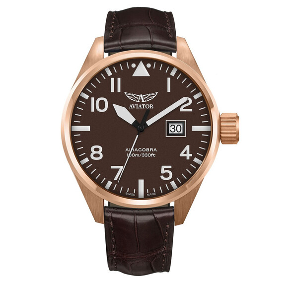 Pánské hodinky Aviator Airacobra P42 V.1.22.2.151.4, Verze: růžové zlato 