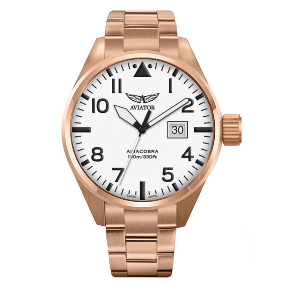 Pánské hodinky Aviator Airacobra P42 V.1.22.2.152.5, Verze: růžové zlato 