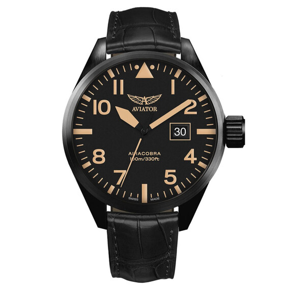 Pánské hodinky Aviator Airacobra P42 V.1.22.5.157.4, Verze: černá2 