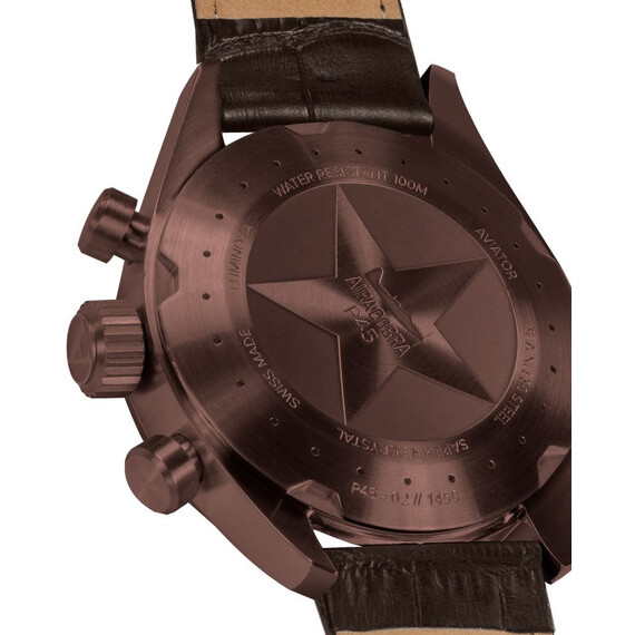 Pánské hodinky Aviator Airacobra P45 Chrono V.2.25.8.172.4, Verze: hnědá , 2 image