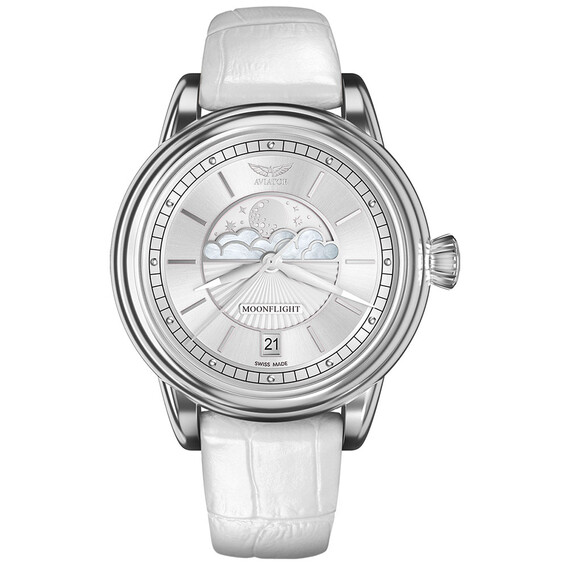 Dámské hodinky Aviator Douglas Moonflight V.1.33.0.250.4, Verze: bílá 