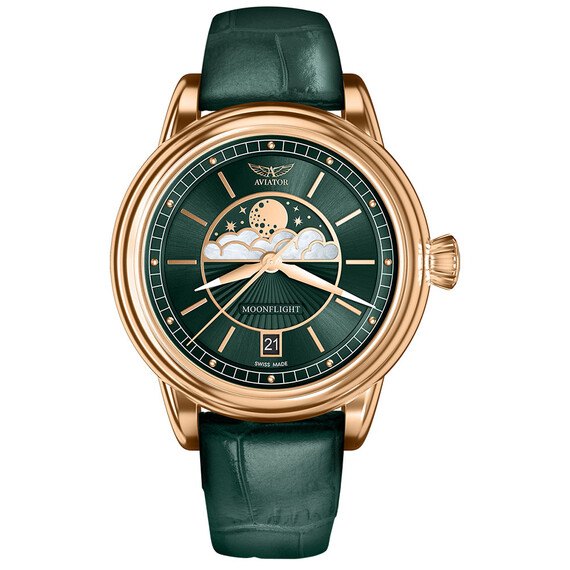 Dámské hodinky Aviator Douglas Moonflight V.1.33.2.263.4, Verze: růžové zlato4 