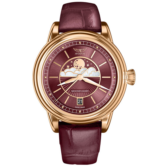 Dámské hodinky Aviator Douglas Moonflight V.1.33.2.265.4, Verze: růžové zlato5 