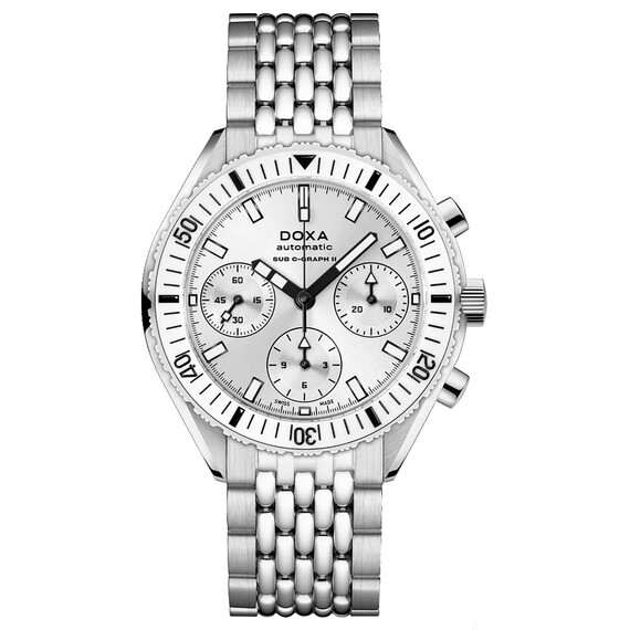 Pánské hodinky Doxa SUB 200 C-Graph II Whitepearl 797.10.011W.10, Verze: stříbrná2 