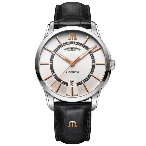 Pánské hodinky Maurice Lacroix Pontos Day Date PT6358-SS001-230-2, Verze: stříbrná 