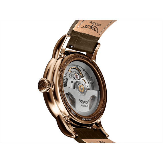 Pánské hodinky Aviator Douglas Day-Date Meca-41 V.3.36.8.290.4, Verze: růžové zlato4 , 4 image