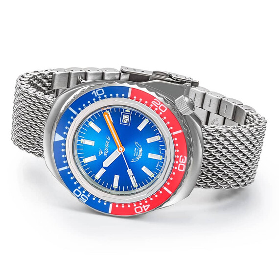 Pánské hodinky Squale 2002 Blue-Red 2002.SS.BLR.BL.ME22, Verze: stříbrná , 3 image