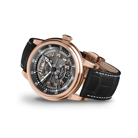 Pánské hodinky Aviator Douglas Day-Date Meca-41 V.3.36.2.285.4, Verze: růžové zlato , 2 image