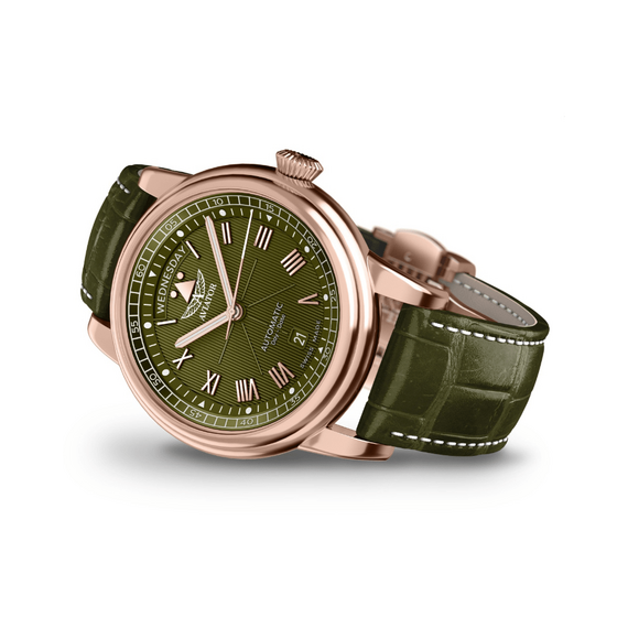 Pánské hodinky Aviator Douglas Day-Date 41 V.3.35.2.279.4, Verze: zelená2 , 3 image