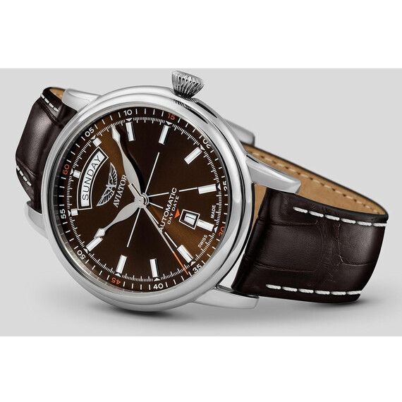 Pánské hodinky Aviator Douglas Day-Date V.3.20.0.140.4, Verze: hnědá , 3 image