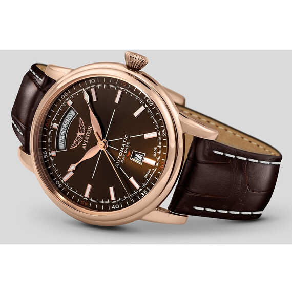 Pánské hodinky Aviator Douglas Day-Date V.3.20.2.226.4, Verze: hnědá4 , 3 image