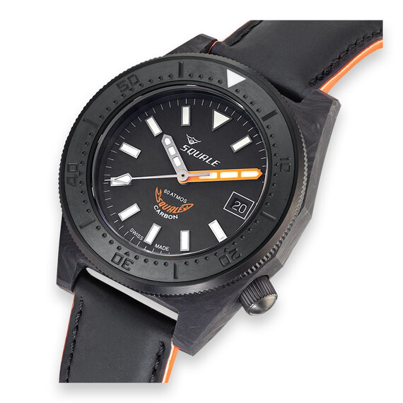 Pánské hodinky Squale T-183 Forged Carbon T-183FCOR, Verze: oranžová2 , 4 image