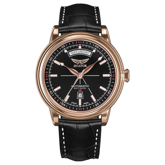 Pánské hodinky Aviator Douglas Day-Date V.3.20.2.146.4, Verze: černá2 