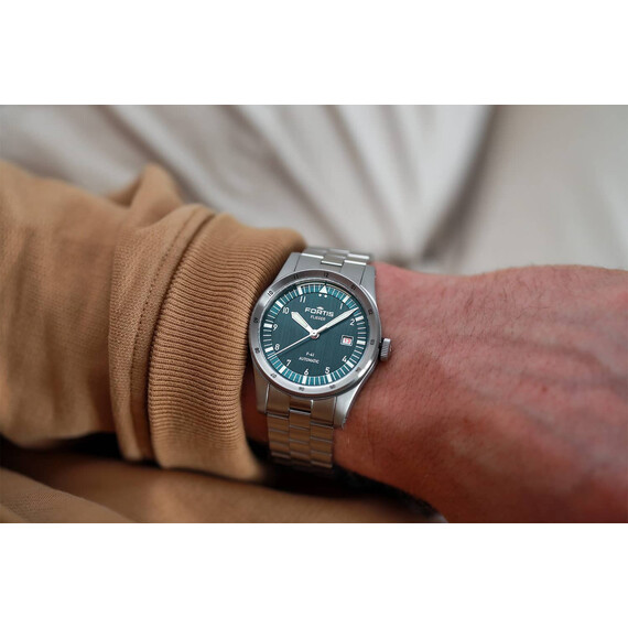 Pánské hodinky Fortis Flieger F-41 Petrol F4220021, Verze: stříbrná3 , 6 image