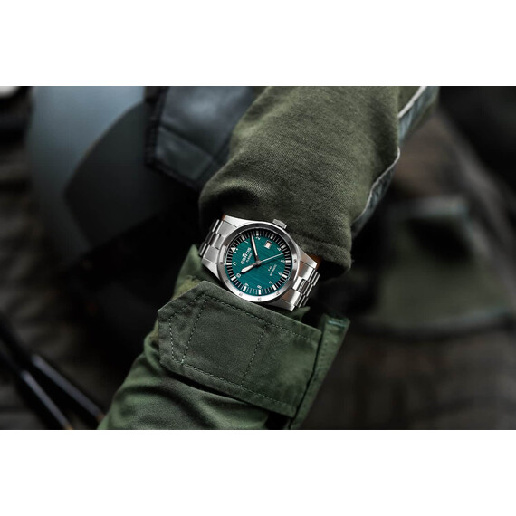 Pánské hodinky Fortis Flieger F-41 Petrol F4220021, Verze: stříbrná3 , 7 image