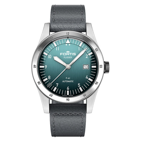 Pánské hodinky Fortis Flieger F-41 Petrol F4220022, Verze: šedá 
