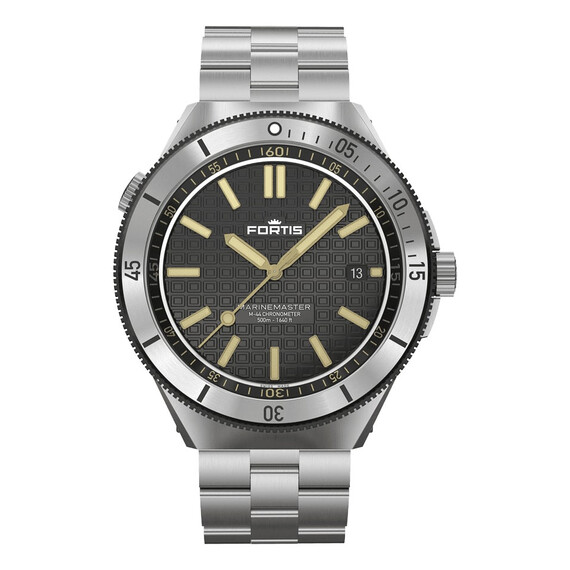 Pánské hodinky Fortis Marinemaster M-44 Black Resin F8120018, Verze: stříbrná 