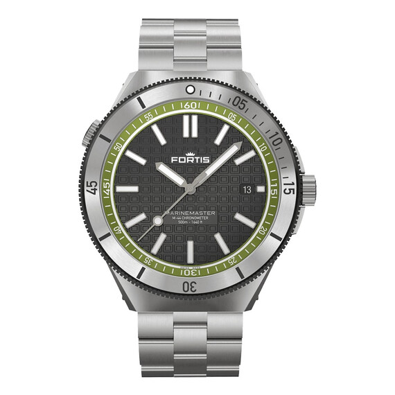 Pánské hodinky Fortis Marinemaster M-44 Woodpecker Green F8120020, Verze: stříbrná3 