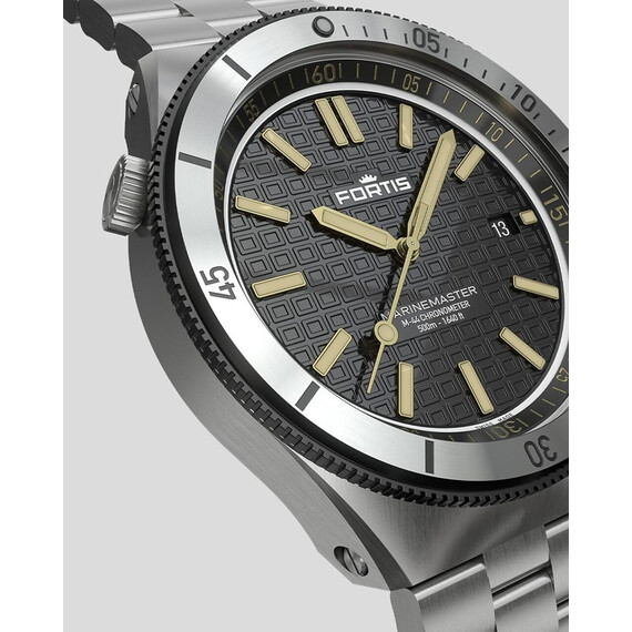 Pánské hodinky Fortis Marinemaster M-44 Black Resin F8120018, Verze: stříbrná , 7 image
