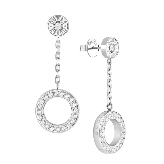 Náušnice Guess Circle Lights JUBE03161JWRHT/U 