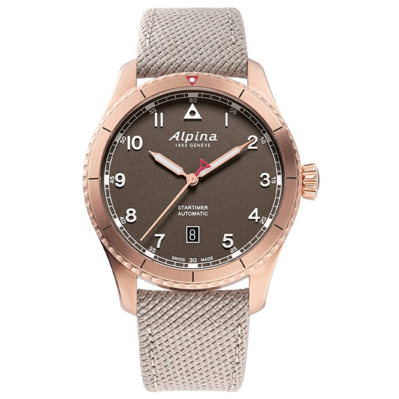Pánské hodinky Alpina Startimer Pilot Automatic AL-525BR4S24, Verze: růžové zlato 