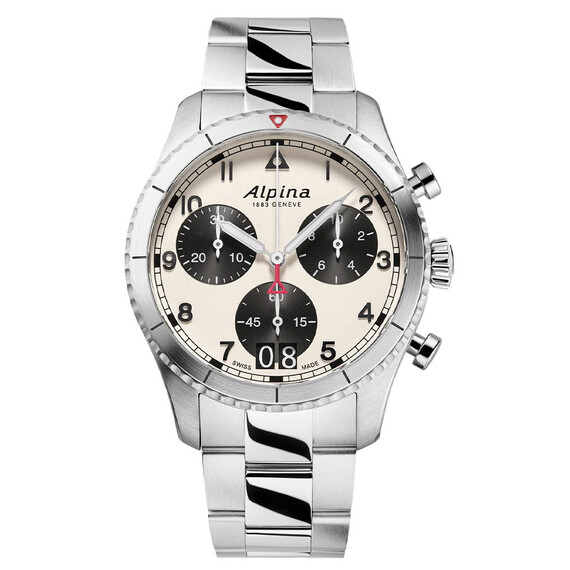 Pánské hodinky Alpina Startimer Pilot Quartz Chronograph Big Date AL-372WB4S26B, Verze: stříbrná 