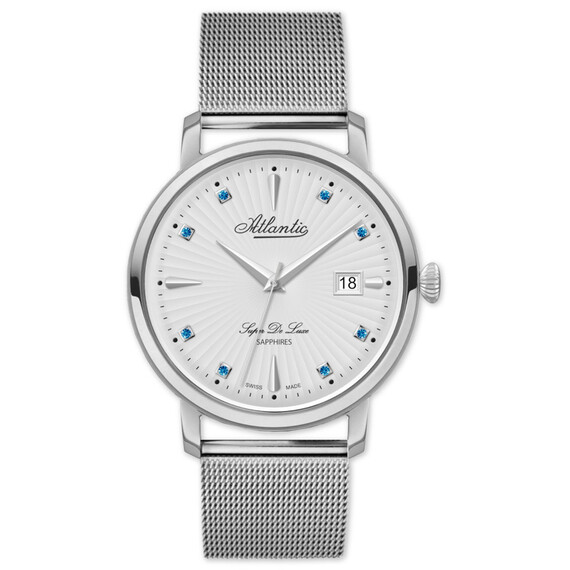 Dámské hodinky Atlantic Super De Luxe Precious Stones 29355.41.27, Verze: stříbrná 