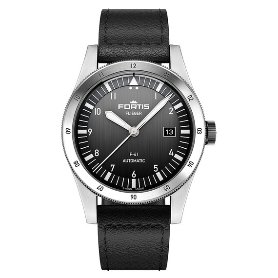 Pánské hodinky Fortis Flieger F-41 Black F4220018, Verze: černá 