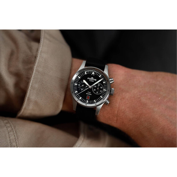 Pánské hodinky Fortis Flieger F-43 Bicompax Black F4240007, Verze: černá2 , 7 image
