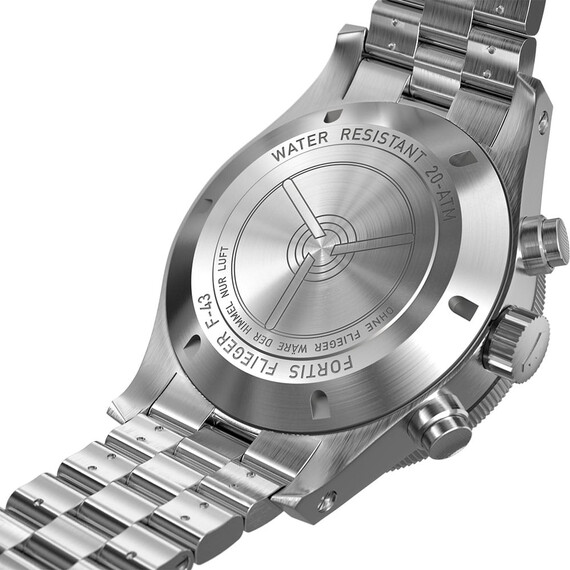 Pánské hodinky Fortis Flieger F-43 Bicompax Petrol F4240008, Verze: stříbrná4 , 2 image