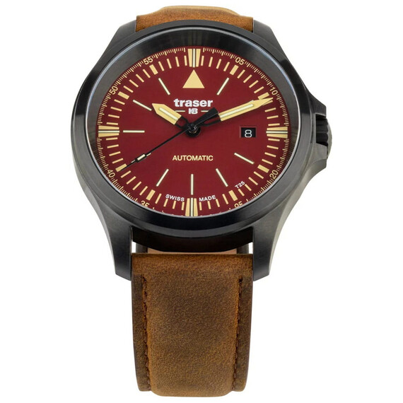 Pánské hodinky Traser P67 Officer Automatic Red 110758, Verze: hnědá2 