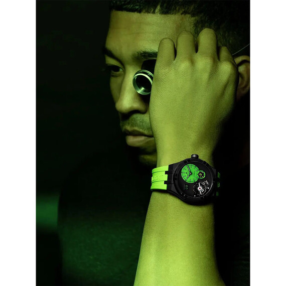 Pánské hodinky Maurice Lacroix Aikon Master Grand Date Technicolour AI6118-DLB0J-630-I, Verze: zelená , 6 image