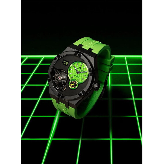 Pánské hodinky Maurice Lacroix Aikon Master Grand Date Technicolour AI6118-DLB0J-630-I, Verze: zelená , 5 image