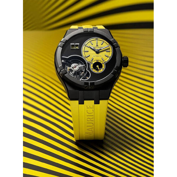 Pánské hodinky Maurice Lacroix Aikon Master Grand Date Technicolour AI6118-DLB0J-730-I, Verze: žlutá , 4 image