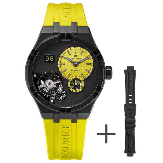 Pánské hodinky Maurice Lacroix Aikon Master Grand Date Technicolour AI6118-DLB0J-730-I, Verze: žlutá 