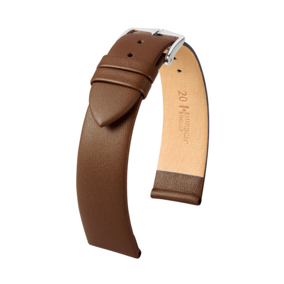 Řemínek Hirsch Italocalf hnědý 16 M - 110/70, Verze: hnědá, Šířka řemínku: 16, Šířka u spony: 14, Délka řemínku: M - 110/70 