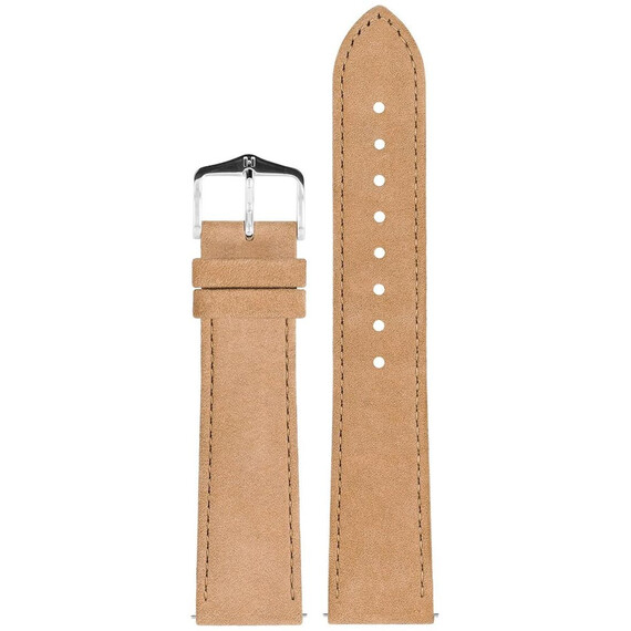 Řemínek Hirsch Osiris Nubuk béžový 16 M - 110/70, Verze: béžová, krémová, Šířka řemínku: 16, Šířka u spony: 14, Délka řemínku: M - 110/70 , 2 image