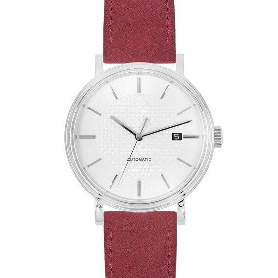 Řemínek Hirsch Osiris Nubuk bordó 16 M - 110/70, Verze: vínová, Šířka řemínku: 16, Šířka u spony: 14, Délka řemínku: M - 110/70 , 4 image