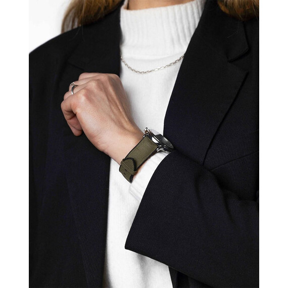 Řemínek Hirsch Arne zelený 20 M - 110/70, Verze: zelená, Šířka řemínku: 20, Šířka u spony: 18, Délka řemínku: M - 110/70 , 6 image