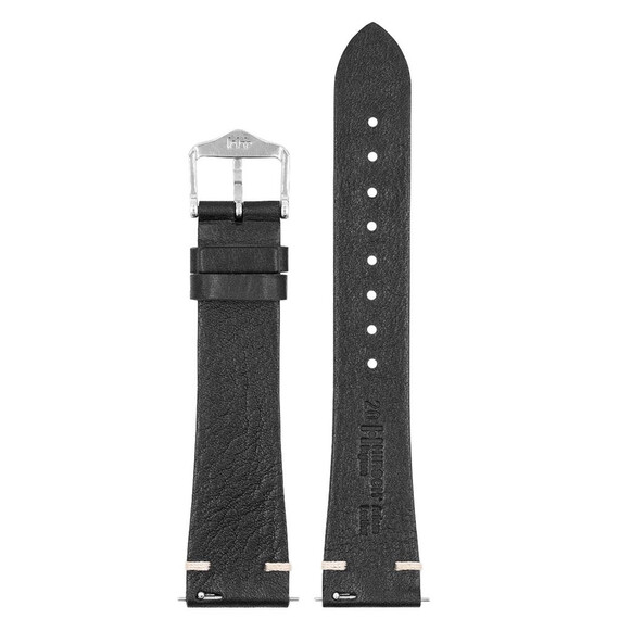 Řemínek Hirsch Bagnore černý 19 L - 120/80, Verze: černá, Šířka řemínku: 19, Šířka u spony: 16 , 3 image