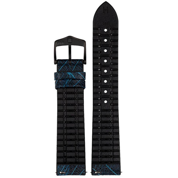 Řemínek Hirsch Leaf modrý 18 M - 110/70, Verze: modrá, Šířka řemínku: 18, Šířka u spony: 16, Délka řemínku: M - 110/70 , 3 image