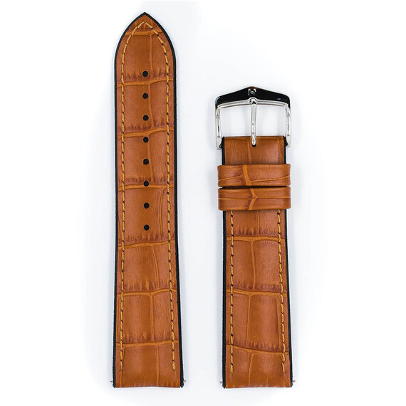 Řemínek Hirsch Paul medový 20 L - 120/80, Verze: hnědá3, Šířka řemínku: 20, Šířka u spony: 18, Délka řemínku: L - 120/80 , 2 image