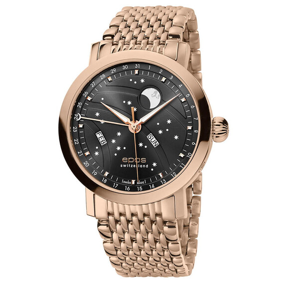 Pánské hodinky Epos Oeuvre D’Art 3440 Big Moon 3440.322.24.14.34, Verze: růžové zlato 