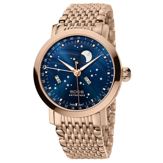 Pánské hodinky Epos Oeuvre D’Art 3440 Big Moon 3440.322.24.16.34, Verze: růžové zlato2 