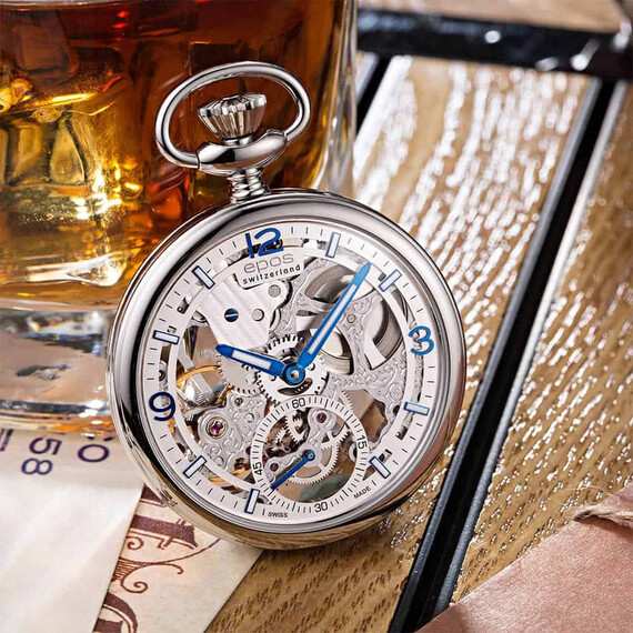 Hodinky Epos Pocket Watch 2003.185.29.58.00, Verze: stříbrná3 , 5 image